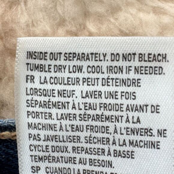 American Eagle Baggy Flare Jeans Women Size 10 Skater Boho Y2K Raw Hem Dark Wash - Picture 7 of 10